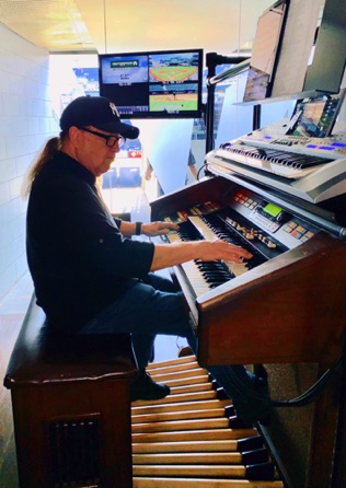 Playing the Mighty Hammond at 
Yankee Stadium